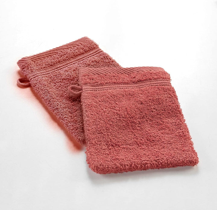 , 2 Wash Mitts (15 X 21 Cm) Tendresse Emerald, Plain Sponge