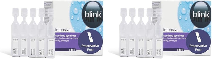 Intensive Soothing Eye Drops for Dry Eyes - Instant and Long-Lasting Lubricating Eye Drops for Tired Eyes with Hyaluronic Acid, Suitable for Contact Lens Wearers, 10 Ml