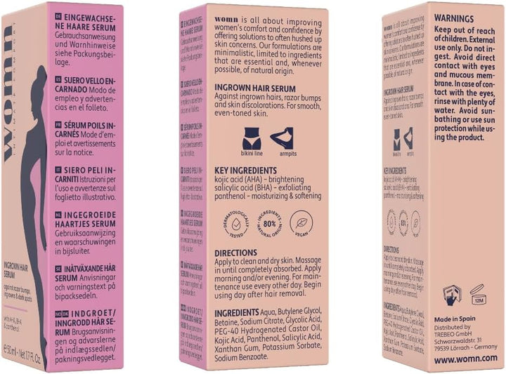 Intimate Comfort INGROWN HAIR SERUM - Serum against Ingrowns, Razor Bumps & Skin Discolorations, 50Ml