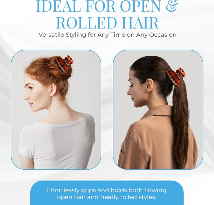 3 Pcs Hair Jaw Clips, 7Cm X 4Cm/2.8Inch X 1.6Inch Medium Acrylic Hair Claw Clips for Girls and Women