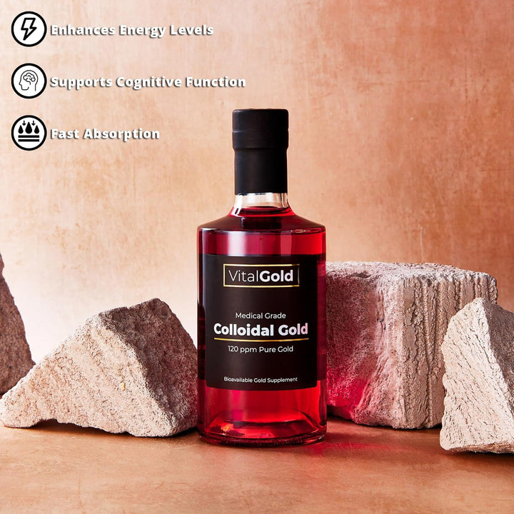 Colloidal Gold 120 PPM - 500Ml - Ultra Strength Gold Supplement