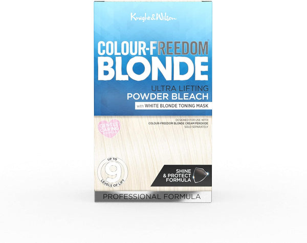 Colour Freedom Blonde Ultra High Lift Hair Bleach Powder and White Blonde Neutralising Toner Pack. up to 9 Levels of Lift, by