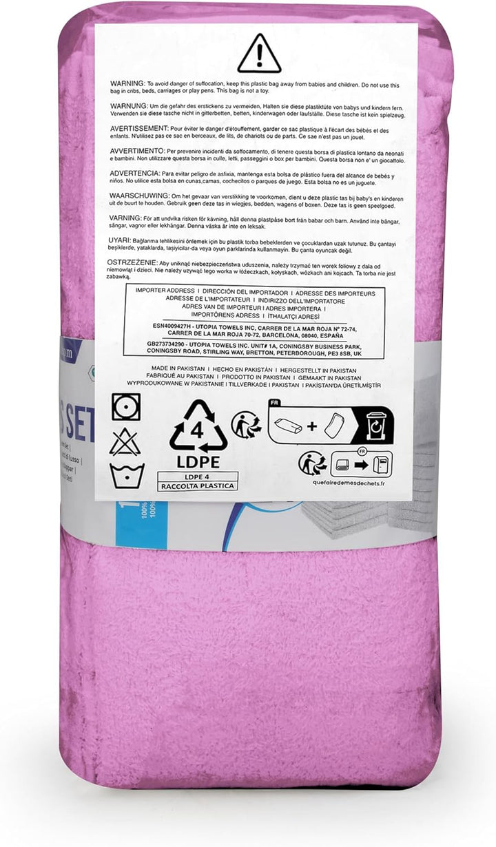 Premium Washcloth Set (30 X 30 CM) 100% Cotton Flannel Face Cloths, Highly Absorbent and Soft Feel Fingertip Towels (12 Pack, Pink)