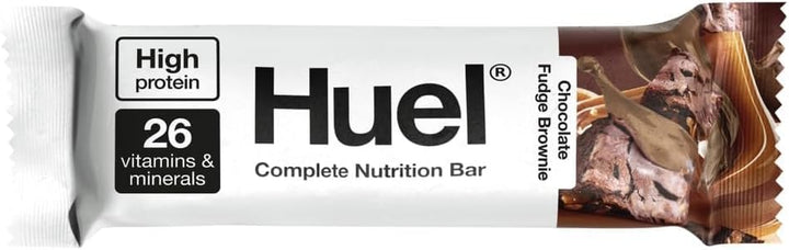 Huuel Complete Nutrition Bar Variety Pack 55G– 4 Flavours (Chocolate Chip Cookie Dough,Chocolate Caramel, Dark Chocolate Raspberry, Fudge Brownie)| (4 Bars, 4 Flavours Variety Pack)