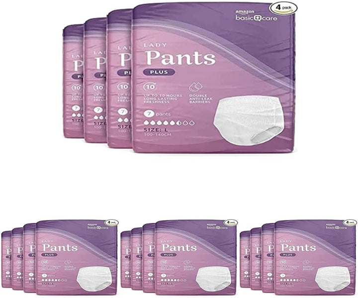 Lady Pants plus Medium – 28 Count (4 Packs of 7), White