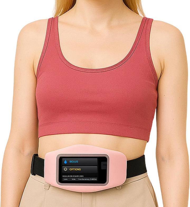 Insulin Pump Belt,Insulin Pump Holder,Hold CGM Receiver Insulin Pumps Blood Glucose Meters & Test Strips,Running or Travel Diabetes Accessories,Adjustable Waist Band Belt for Adult Men Women (Black)