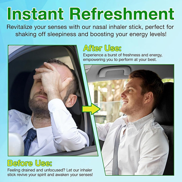 4 Pack Nasal Stick, Natural Refreshing Nasals Inhaler Stick, Nasal-Inhaler Blocked, Herbal Lung Cleansing Inhaler, Instant Relief for Stuffy Noses, Enhances Breathing & Focus