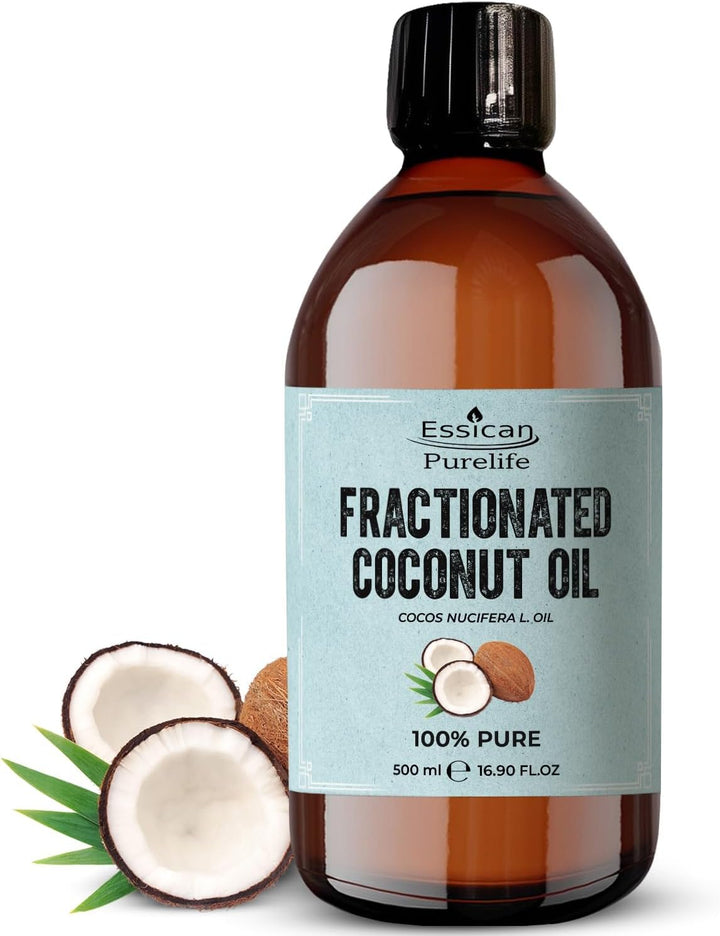 , Pure Coconut Oil Liquid, 200Ml MCT Fractionated Coconut Oil for Skin, Hair & Lip, Carrier Oils for Essential Oils Mixing & Massage, Supports Healthy Hair Growth & Hydrated Skin