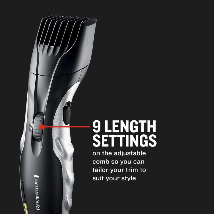 Barba Beard Trimmer (Advanced Ceramic Blades, Pop-Up Detail Trimmer, Adjustable Zoom Wheel, 9 Length Settings, Comb Attachment, Cord or Cordless, 40-Minute Runtime) MB320C