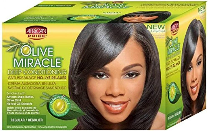 Olive Miracle Conditioning Anti-Breakage Hair Relaxer, 1 Kit