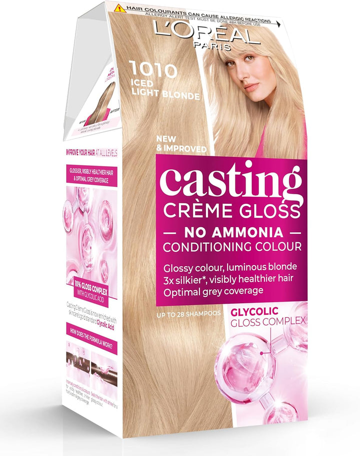 Casting Crème Gloss 600 Dark Blonde: This No-Ammonia, Semi-Permanent Hair Colour Lasts 32 Washes. Enjoy up to 3X Glossier, 4X Silkier, Visibly Healthier Hair with a Luminous Dark Blonde.