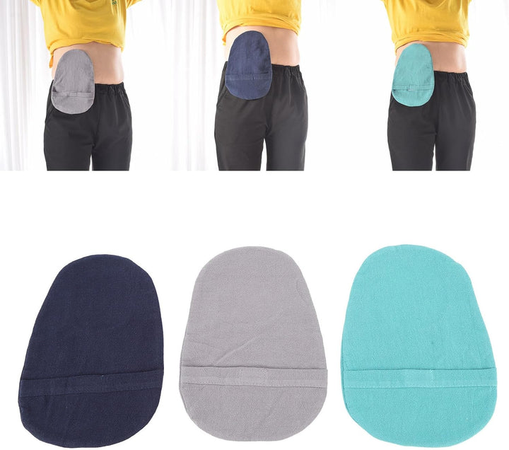 Ostomy Bag Covers, Pack of 3 Colostomy Bag Covers Washable Detachable Dust Proof Mixed Colors Protective Ostomy Pouch Liner for Men Women Ileostomy Urostomy
