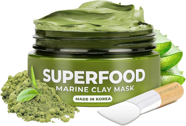 Korean Skincare Face Mask – Organic Clay Mask with Avocado & Green Tea, Vegan & Dermatologically Tested Mud Mask for Face & Body – 100G/3.4 Oz