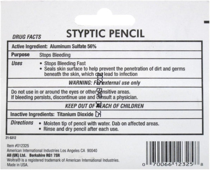 Styptic Pencil Large (Blister)