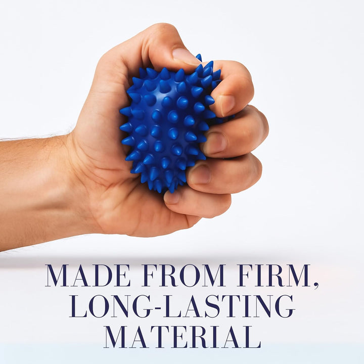 Soft Spikey Massage Ball for Deep Tissue, Trigger Point & Myofascial Release – Foot, Glutes & Back Massage – Plantar Fasciitis & Physio Ball – 10Cm, Blue