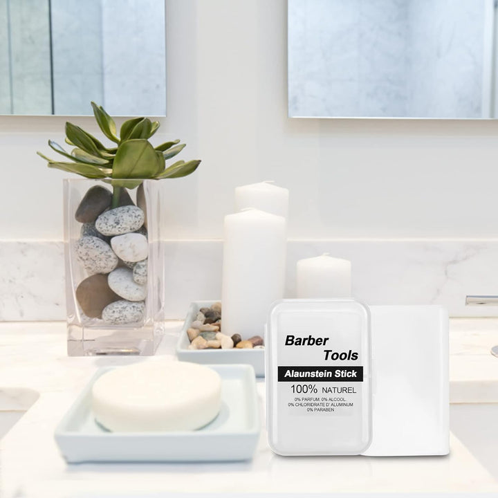 Alum Block,Alum Stone 100% Natural Odourless after Shave Deodorant Alternative Soothes the Skin after Shaving Barber Stop Bleeding Item