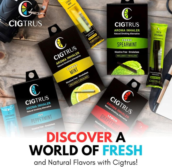 Smokeless Air Inhaler - Tobacco-Free, Nicotine-Free, & Non-Electric | Oral Fixation Relief Aid | Habit Replacing Breathing Stick | (Blue)