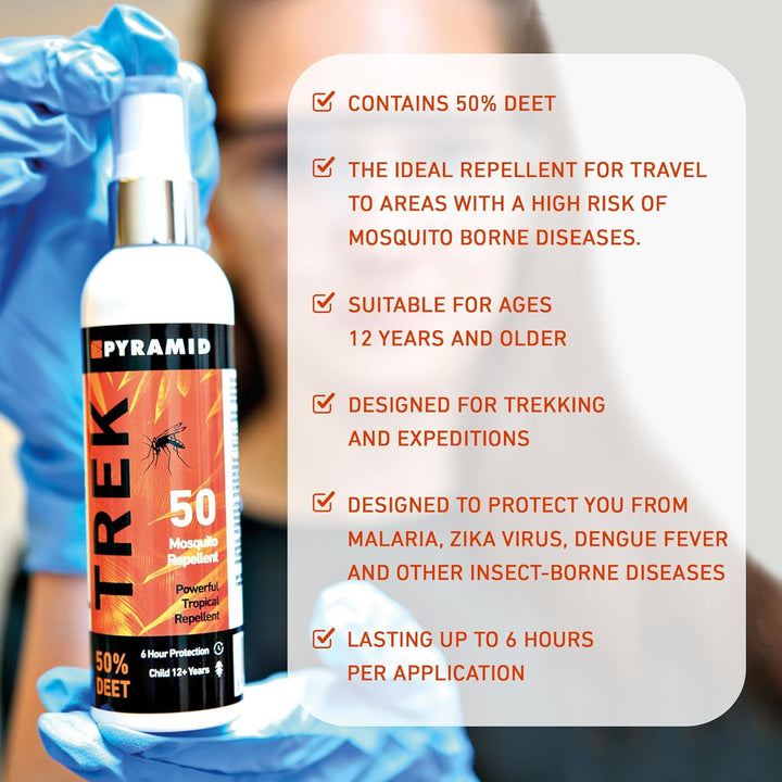 Trek 50 Insect/Mosquito Repellent Deet Spray (2 Bottles, 100Ml)