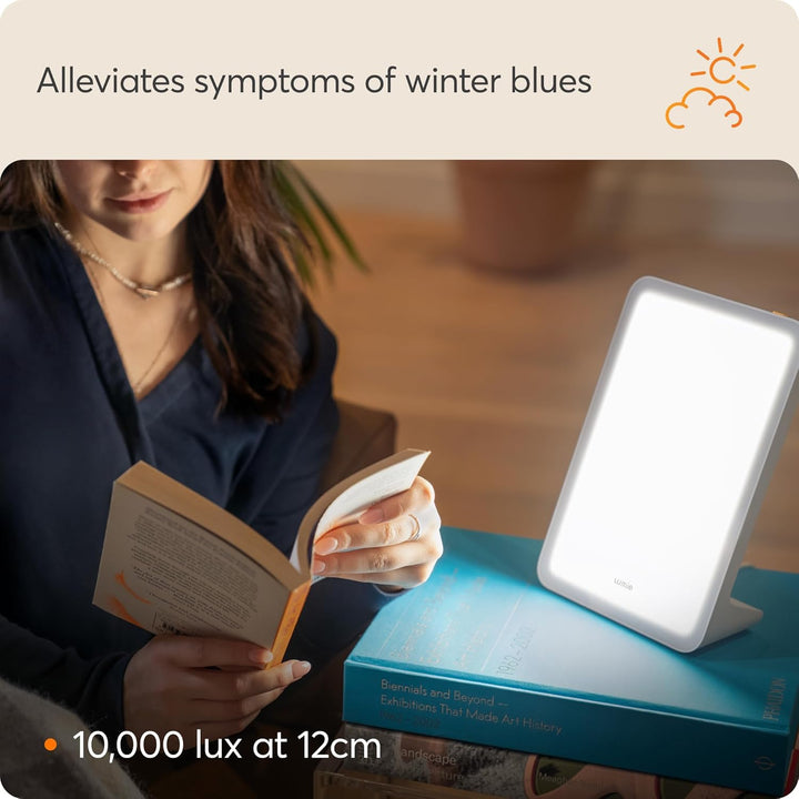 Mini, Compact Bright Light Therapy Lamp for Improved Mood, Energy and Alertness