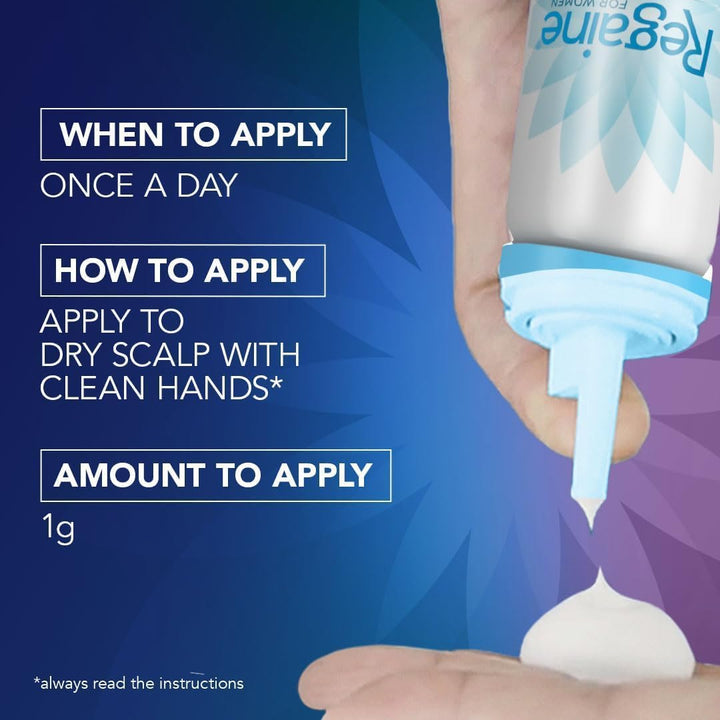 for Women 5% Minoxidil Extra Strength Scalp Foam for Hair Regrowth (2X 73Ml), Scientifically Proven to Help Stop and Reverse Hereditary Female Hair Loss, Revitalise Hair Follicles