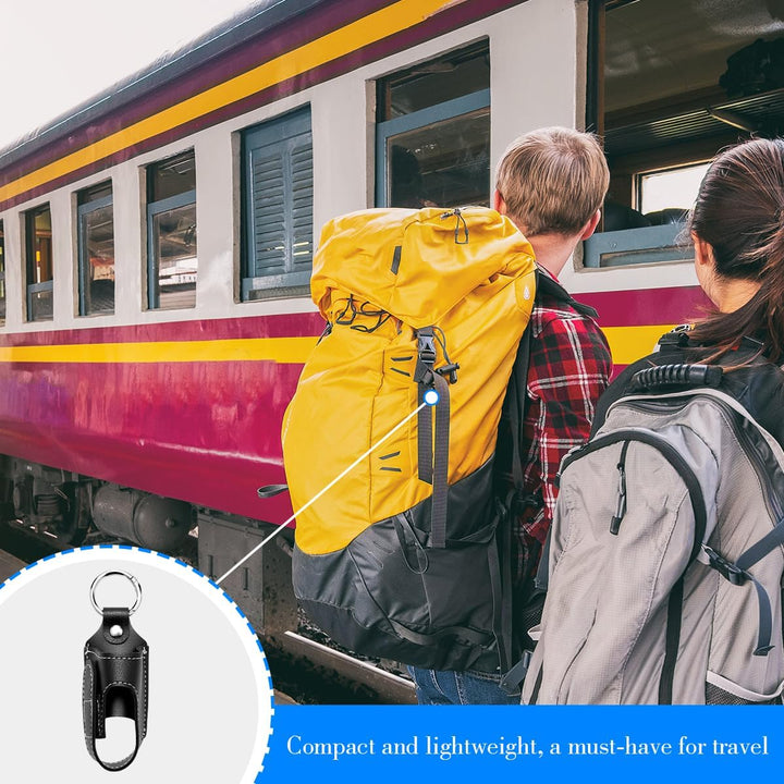 Portable Asthma Inhaler Holder, PU Leather Velcro Holster with Clip for Adults and Kids Asthmatic