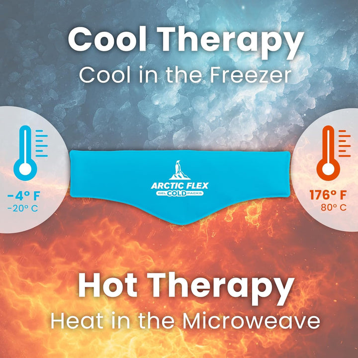 Neck Ice Pack - Cold Compress Shoulder Therapy Wrap - Cool Reusable Medical Freezer Gel Pad for Swelling, Injuries, Headache, Cooler - Flexible Hot Microwaveable Heat - Men, Women (1 Pack)