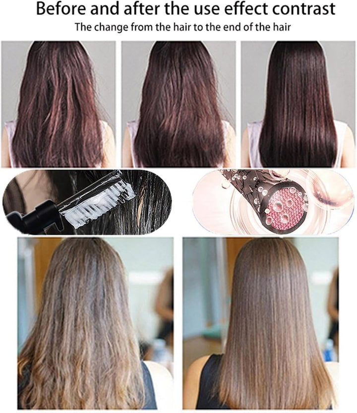 Hair Straightening Cream | 1.35Fl.Oz Hair Straightener Cream | Straightening Hair Cream with Comb | Professional Smoothing Softening Hair Perm Kit | Silk & Gloss Hair Repair Damaged Hair Curly Hair