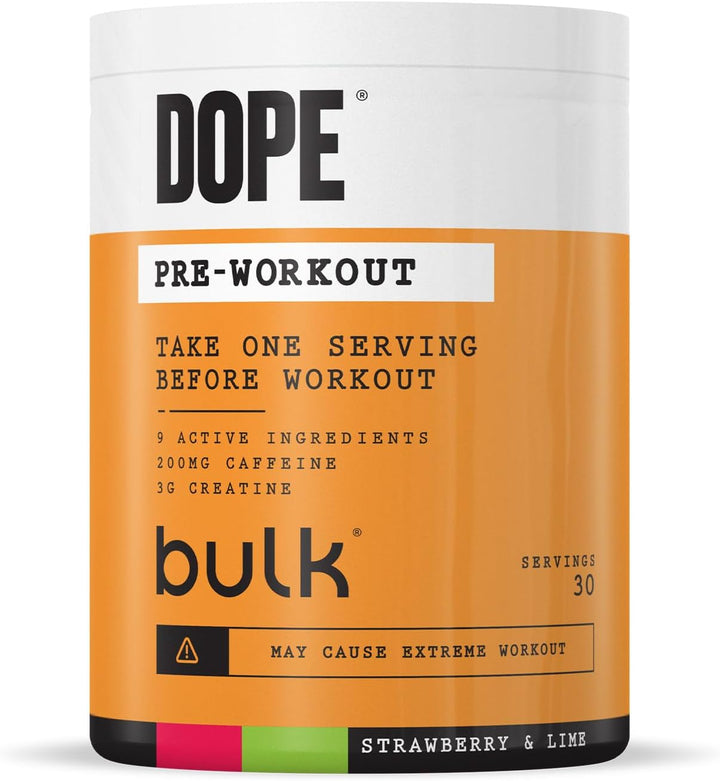Dope Pre-Workout Powder | Blue Raspberry | 3G Creatine per Serving | 200Mg Caffeine | Citrulline Malate & Arginine AKG | Beta-Alanine | Energy, Focus & Performance | 510G Supplement