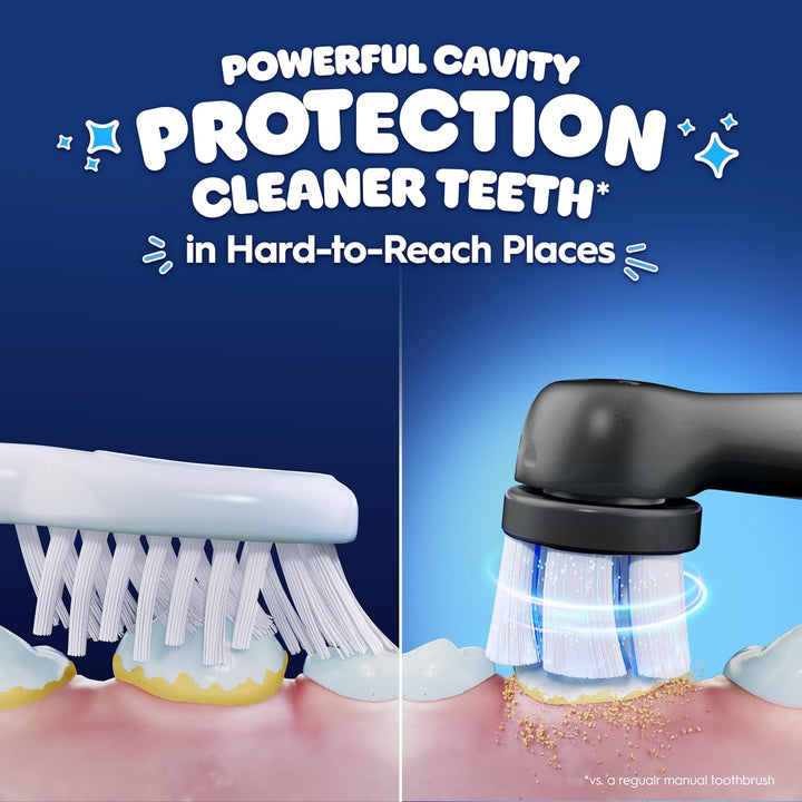 Io Kids Marvel Spiderman Electric Toothbrush, 1 Toothbrush Head, 1 Travel Case, 3 Modes with Kid-Friendly Sensitive Mode, 2-Min Music Timer, for Ages 6+