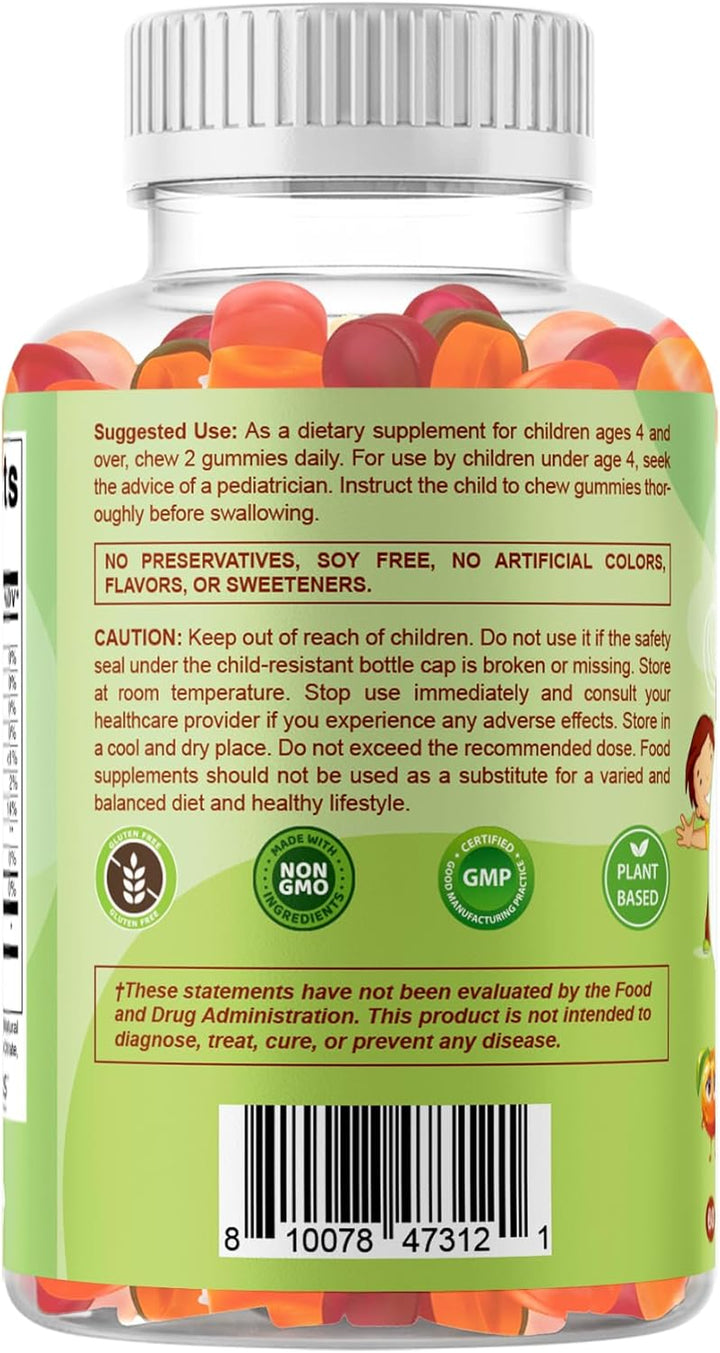 Kids Prebiotic Fiber Gummies for Adults - 4G Fiber Extra Strength - Zero Sugar Added - 60 Pectin Based Gummies - Digestive Health & Regularity Support