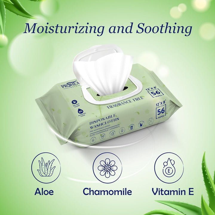 X Large Wet Wipes for Adults - 6 Packs of 56 [336 Count] Disposable Incontinence Wipes, 12" X 8" Adult Wipes for Elderly - Personal Body Wipes for Women and Men, Pre Moistened Adult Washcloths