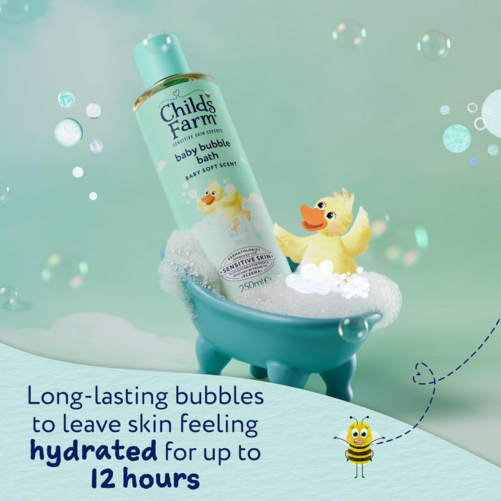 Baby Bedtime Bubble Bath, Baby Soft Scent | Gently Cleanses & Soothes | Suitable for Newborns, Kids & Adults with Sensitive & Dry Skin, 250Ml