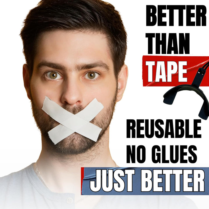 Better than Mouth Tape for Sleeping MEW X AIR the 24 Hour Nose Breathing Trainer/Put Face Tape, Sleep Tape & Nasal Strips in the Bin [2 Pack] Mewing & Reusable Awesomeness