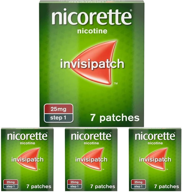 Invisipatch, Step 1, 25 Mg, 7 Nicotine Patches (Quit Smoking & Stop Smoking Aid) (Pack of 4)