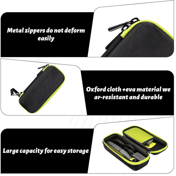 For Philips One Blad Case, Hard Travel Case for Philips, Shaver Carrying Case, Waterproof Razor Storage Case for Philips Norelco One Blad 360/Pro, Hatteker, Wahl, Braun Series 3/5/7/9