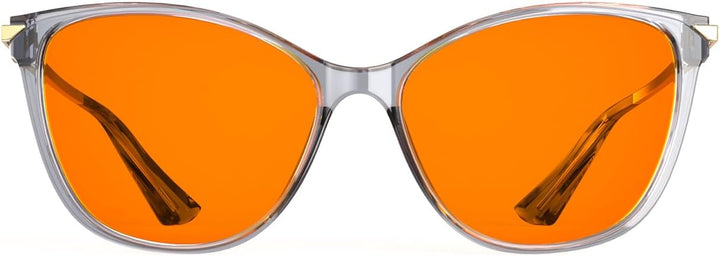 Dark Red Lens Sleep Glasses, 100% Blue & Green Light Blocking Glasses for Better Sleep, anti Eyestrain Women Men