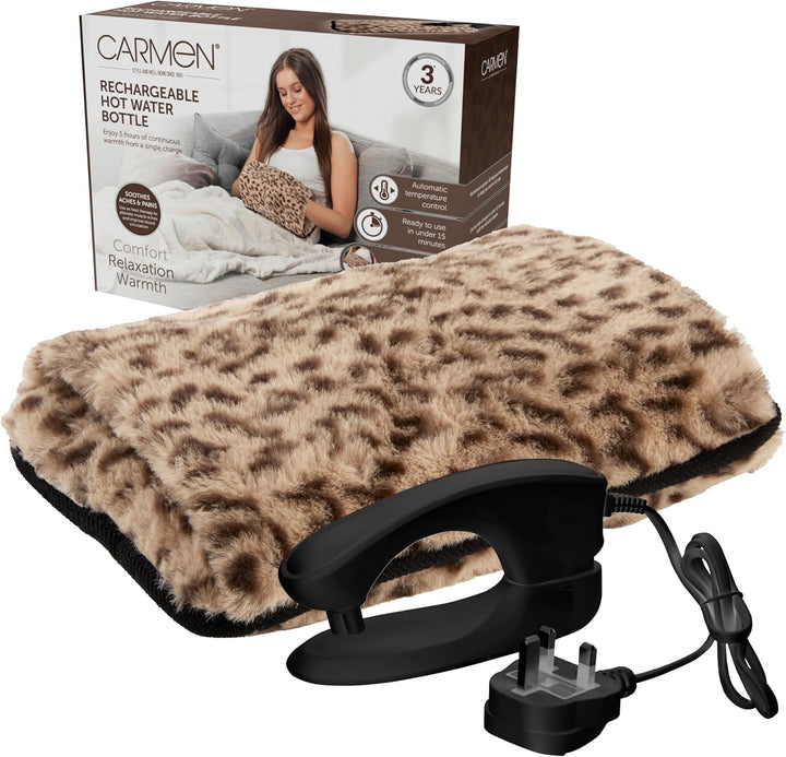 C85043GRY Rechargeable Hot Water Bottle & Cosy Hand, Body Warmer, Fast Heating, No Refill, over Heat Protection, Portable Heating Pad for Pain Relief, Automatic Temperature Control, Grey