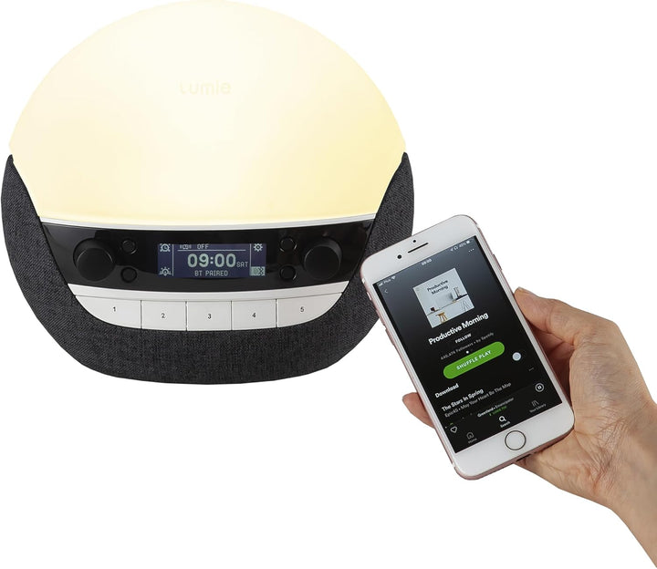 Bodyclock Luxe 750DAB - Wake-Up Light with DAB Radio, Bluetooth Speakers, Low-Blue Light for Sleep