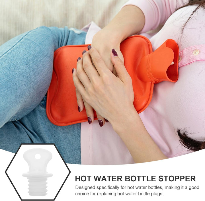 Hot Water Bottle Plug 2Pcs Hot Water Bottle Stopper Rubber Small White Cover Lids