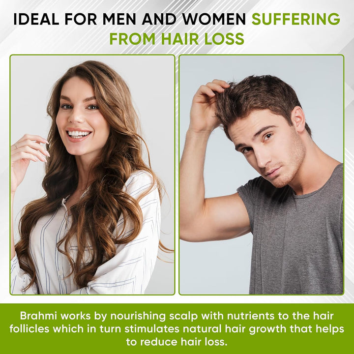 Organic Brahmi Powder 250G, Ayurvedic, Hair Growth, Dry Scalp, Damaged Thinning Hair, Reduce Split Ends, Hair Fall & Hair Breakage