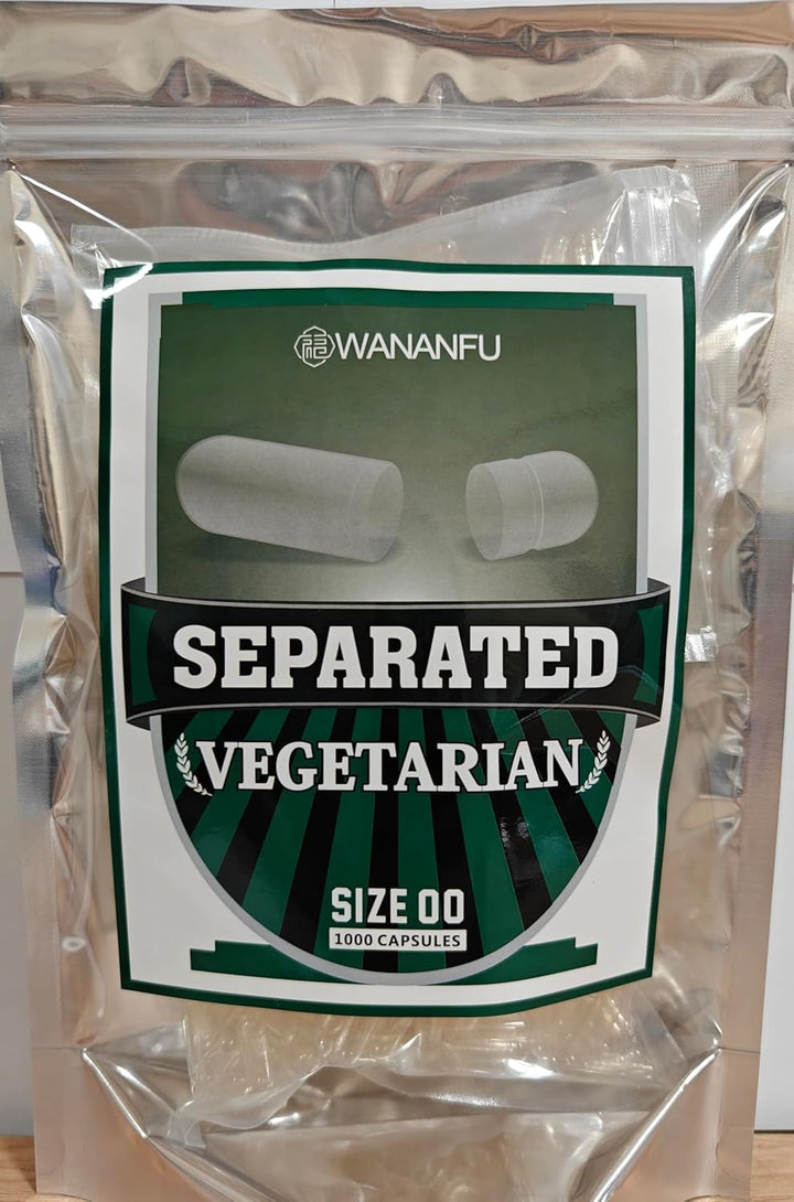 Separated Empty Capsules Size 00 Vegetarian (1000 Count), Compatible with Capsule Filling Machine 00