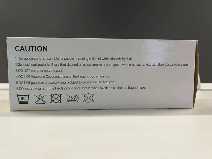Heat Pads for Back Pain Relief,  Soft Heating Pad with Auto Shut off and 6 Heat Level Settings, Detachable Heat Pad with Zipper Hook and Loop Fastener, Machine Washable, 12" X 48"