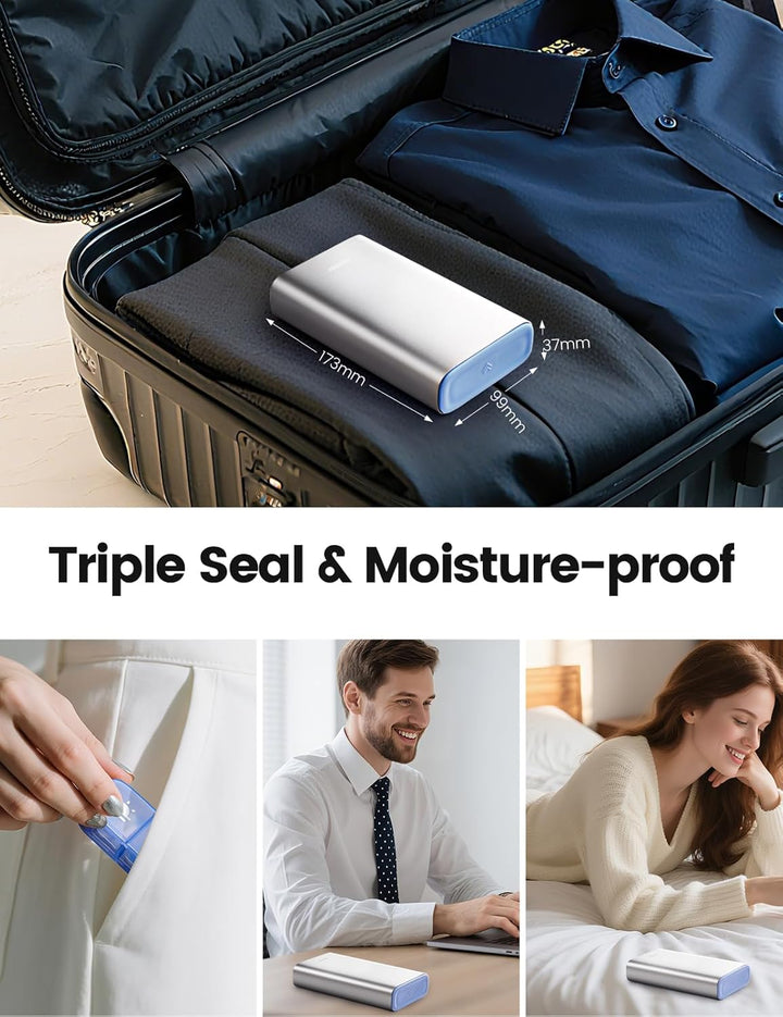 Silver Detachable Pill Organiser – Modular 7 Day Metal Pill Box with Individual Daily Cases, Moisture-Proof Travel Medicine Storage for Work & Home