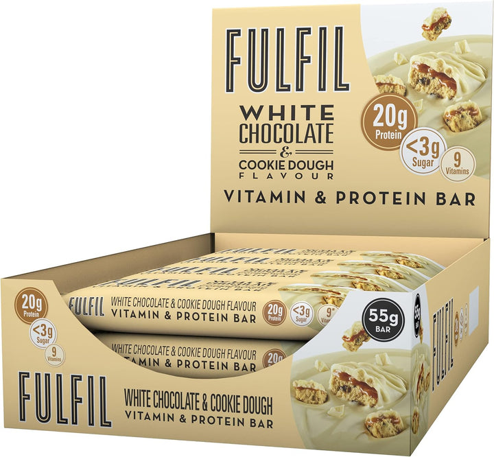 Vitamin and Protein Bars (15 X 55 G Bars) — Chocolate Salted Caramel Flavour — 20 G High Protein, 9 Vitamins, Low Sugar