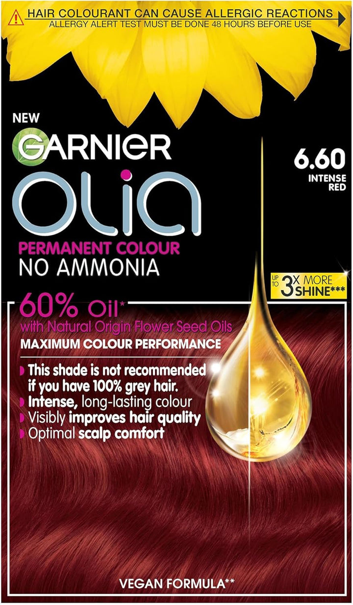 Garnier  5.0 Brown, Oil-Powered, No-Ammonia. 100% Grey Coverage. Luminous, Long-Lasting, Vibrant Brown Hair Color with Exceptional Shine and a Healthy, Nourished Feel.