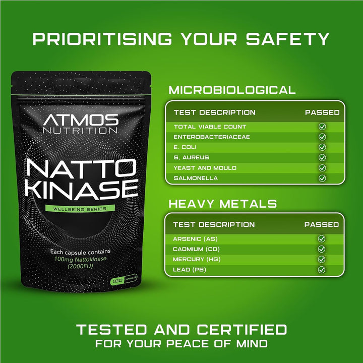 Nattokinase - 2000FU / 100Mg per Capsule - 6 Month'S Supply - High Strength Capsules! - Cardiovascular, Circulation, and Heart Support Enzyme Supplement - Non-Gmo & Made in the UK