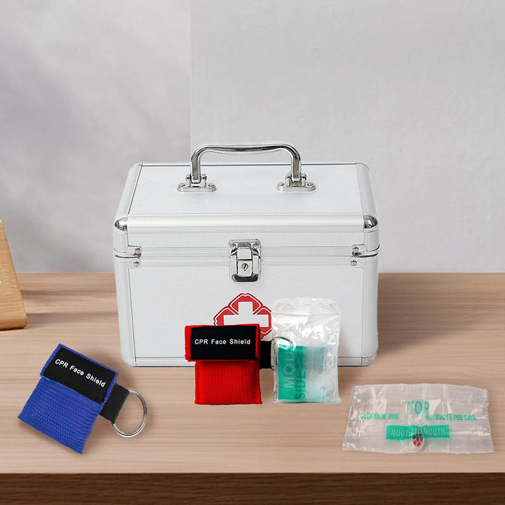 8 Piece CPR Face Shields, Resuscitation Face Shield First Aid with One Way Valve Breathing Barrier, Keychain Rescue Face Shields Emergency, Portable Keychain Emergency Kit for First Aid Aed Training