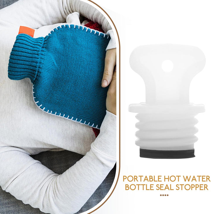 2Pcs Hot Water Bottle Stopper Leak Proof Water Bottles Washers Hot Water Bottle Replacement Cap Hot Water Sack Caps Plug for Hot Water Sack Small Bag Plugs Leakproof Cork