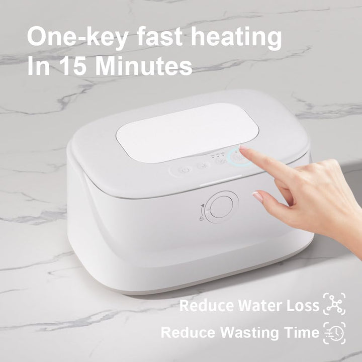 ® Wipe Warmer | Baby Wipe Warmer for Wipes and Towel | Wet Wipes Warmer with 3 Temperature & 3 Warm Night Ligh | Portable Diaper Wipe Warmer Nappy Changing in Comfort | Fast Heating | USB Use