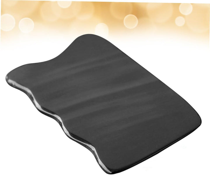 Natural Horn Scrapping Board Gua Sha Tool Smooth Black Massager for Face Neck and Back Therapy Comfortable Skin-Friendly Design